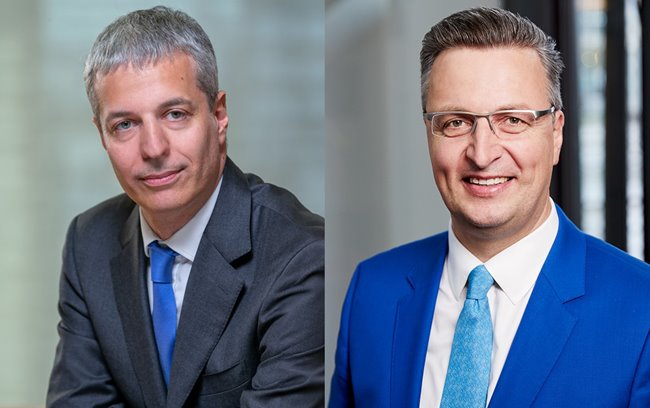 Daniele Antonucci, Chief Investment Officer, Quintet Private Bank und Robert Greil, Chefstratege Merck Finck